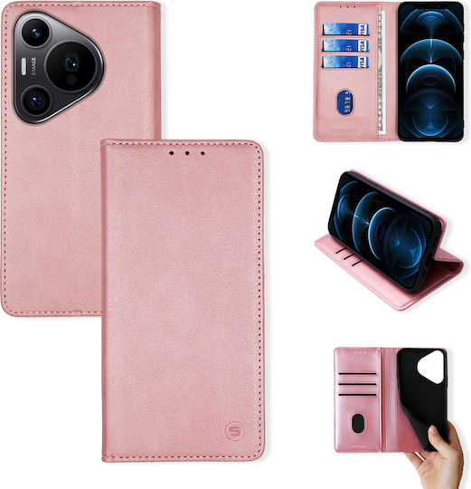 Vintage Magnet Wallet Sonique Huawei Pura 70 Rose Gold Mobile Phone Case