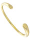 Loisir Women's Bracelet Handcuffs from Stainless Steel Gold Plated 5cm