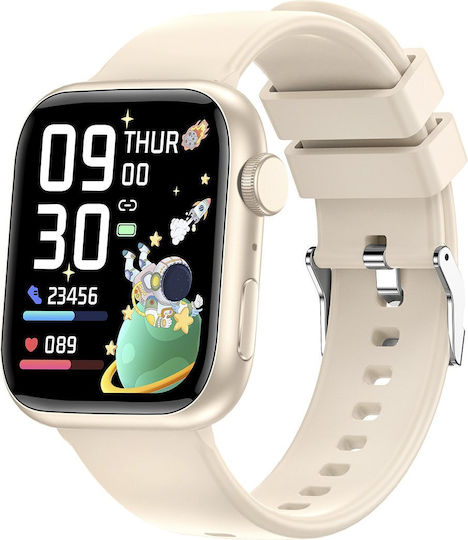 Forever IGo Watch 3 JW-500 40mm mit Herzfrequenzsensor (Elfenbein - M/L)