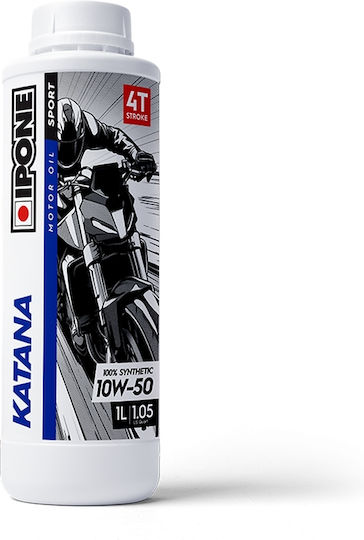 Ipone Katana Synthetic Motorcycle Oil for Four-Stroke Engines 10W-50 1lt