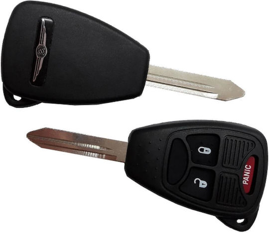 Foldable Car Key Shell with Blade with 3 Buttons for Chrysler