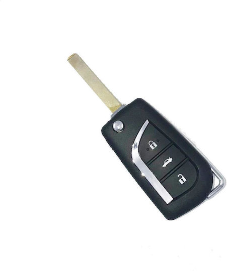 Klappbar mit 3 Tasten für Toyota