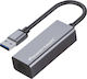 Powertech PT-1454 Αντάπτορας Δικτύου USB με Ενσύρματη Σύνδεση Gigabit Ethernet