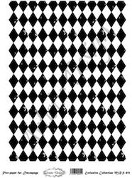 Black And White Diamond Rice Paper