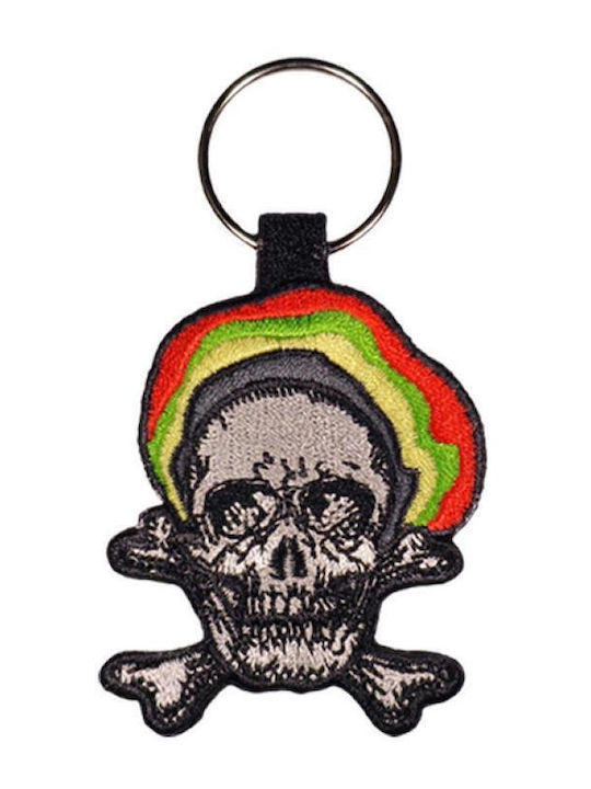 Μπρελόκ Υφασμάτινο Κεντητό Λογότυπο Skull Bob
