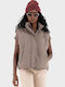 Women's Lifestyle Jacket Waterproof for Winter Brown