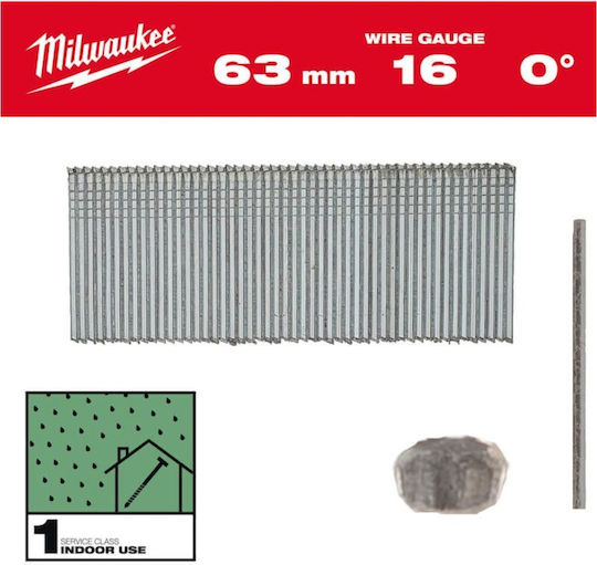Milwaukee 4932498317 Καρφι Φιν Σματος Μ18 Fn16gs 63mm 2500τμχ Mw