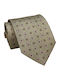 Silk Tie Olive Taba Pattern 8cm
