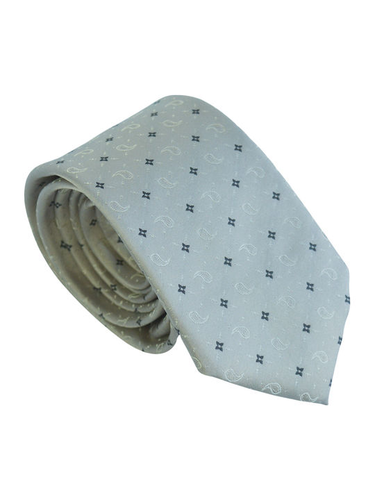 Boss Men's Tie Silk Printed in Gray Color