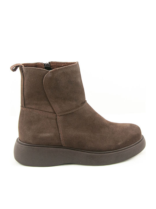 Ragazza Leder Damen Stiefeletten Braun