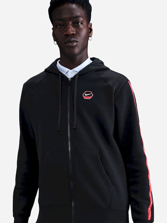 Sportswear Club Ζακέτα με Κουκούλα Μαύρη