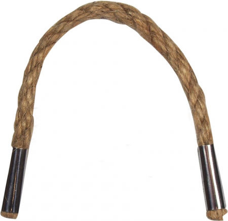 Κορδόνι Φυσικό Καφέ 9mm X 21cm Μεταλλικές Άκρες