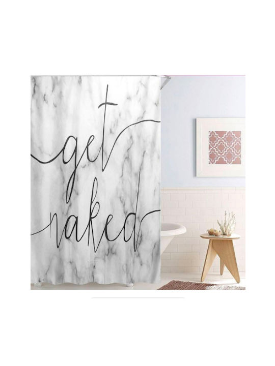 Shower Curtain 180x180cm Grey Marble