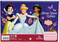 Gim Μπλοκ Ζωγραφικής Princess Create Your World A4 21x29.7cm