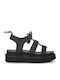 Women's Synthetic Leather Platform Shoes Black