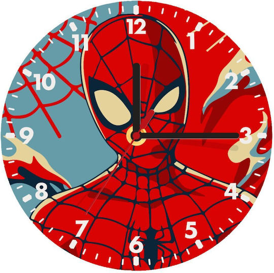 Koupakoupa Kids Wooden Wall Clock Spiderman Kid 20cm