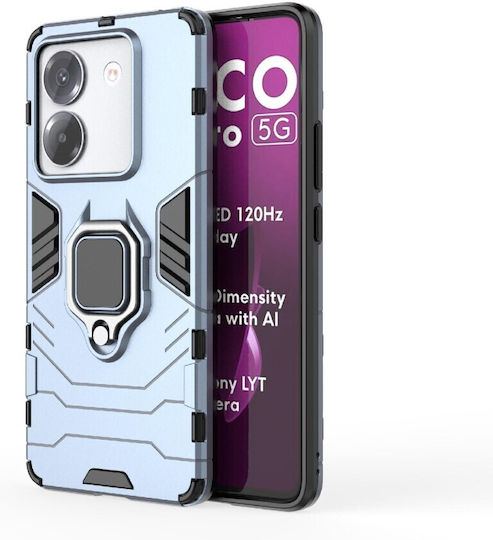 Forcell Magnetic Back Cover Πλαστικό / Tempered Glass Μπλε (Poco M7 Pro)
