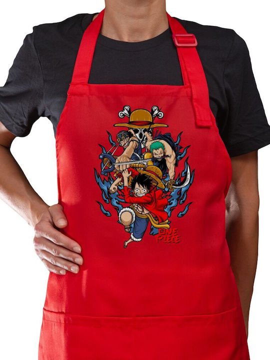 One Piece Chef Full-Length Apron with Pockets R...