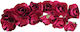 Paper Flowers 8cm Set 12pcs Burgundy