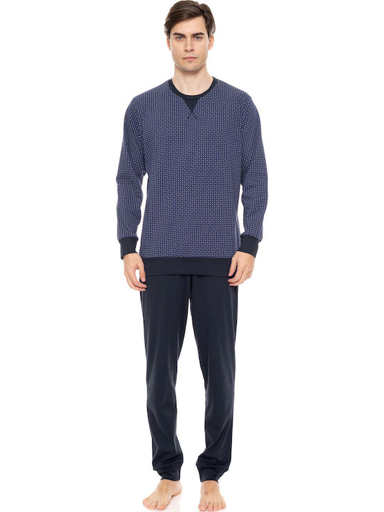 Ulisse Men's Winter Pajama Robe Blue