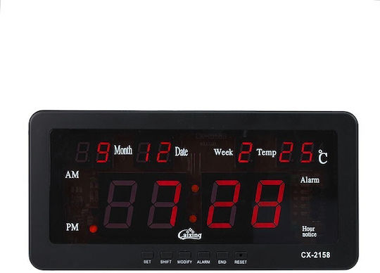 Ceas De Masă Digital Led Din Plastic Cu Ceas Deșteptător Roșu