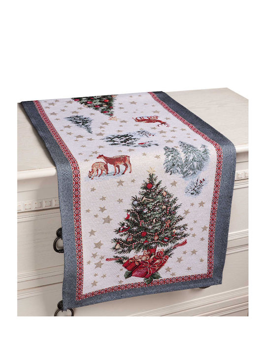 Silk Fashion Christmas Tablecloth Runner Fabric L150xW40cm.
