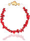 The Gem Stories Women's Chain Bracelet Made of Gold Plated Steel with Pearls 17.8cm