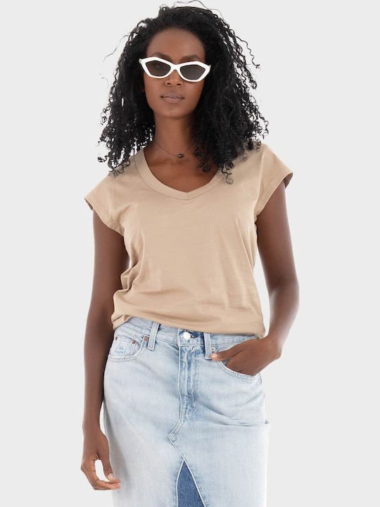 Γυναικείο T-shirt Beige