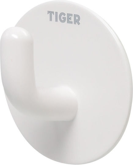 TIGER Single Wall-Mounted Bathroom Hook ​2.4x4cm White