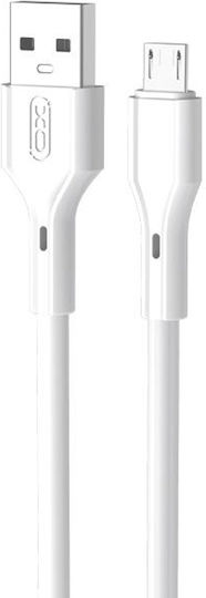 XO Regular USB 2.0 spre micro USB Cablu Alb 1m (XO-NB230m-W) 1buc