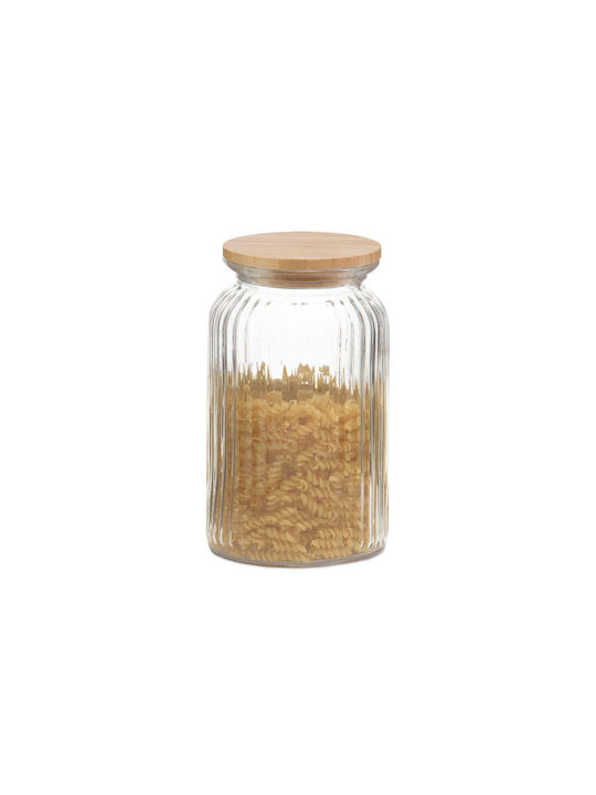 Andrea House Allgemeine Verwendung Glasvase mit Deckel Transparent 1200ml 1Stück