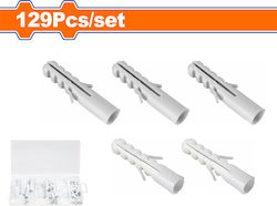 Wadfow Set Plastic Screw Anchors 129 Pieces Wxtbb01