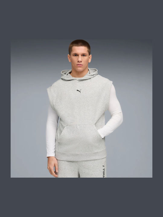 PUMA Graphic Sweatshirt with Hood Gray