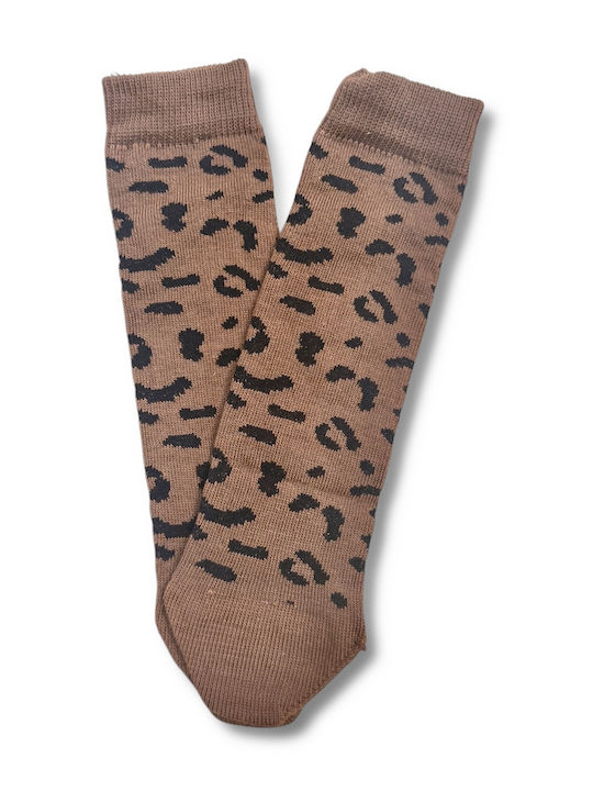 Two In A Castle Детски чорапи Brown Leopard