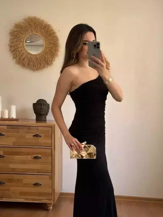 Maxi Damenkleid Für Hochzeit Und Taufe Schwarz