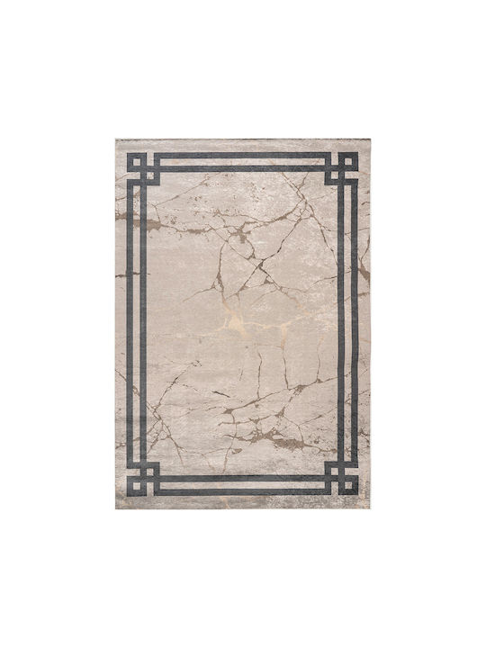 Beauty Home Non-slip Rectangular Beige Living Room Rug 133x190cm