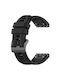 Silicone Strap Quickfit 20mm Garmin Fenix 5S 6S 7S 8 43mm Black