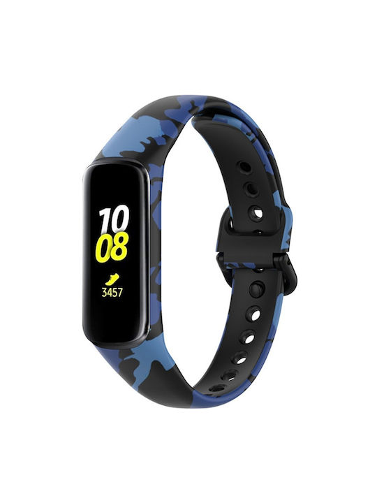 Σιλικόνη Λουράκι Samsung Galaxy Fit 2 Sm-r220 Camuflage Blue