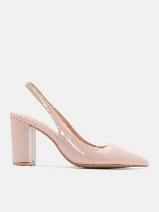 Luigi Pumps mit Riemchen Rosa