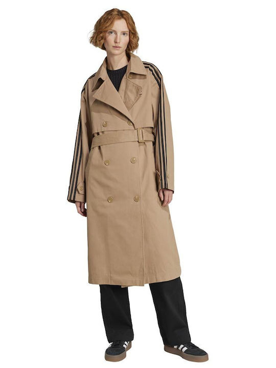 adidas Originals Twill Trench Coat Women's Black Trench Coat