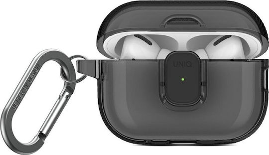 Uniq Glase Hülle Silikon mit Haken in Schwarz Farbe für Apple AirPods Pro 2