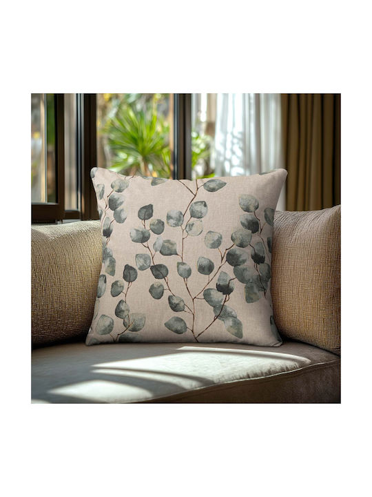Beauty Home Decorative Pillow Case Eucalyptus Multicolour 45x45cm