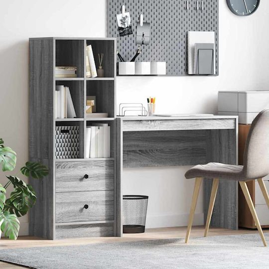 Schreibtisch Holz Grey Sonoma 90x40x76cm