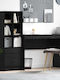 Desk Wooden Black Oak 100x40x76cm