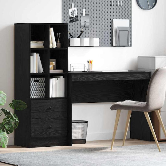 Desk Wooden Black Oak 100x40x76cm
