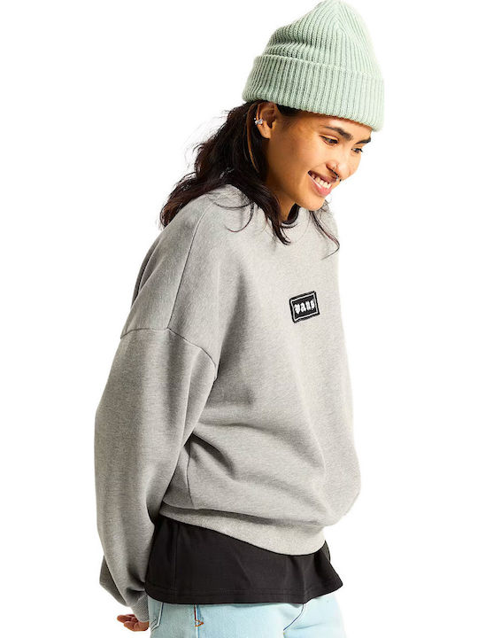 Upworn Retro Crew Γυναικείο Φούτερ Γκρί