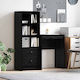 Desk Storage Space Drawer 2 Pcs Black Oak 3337298