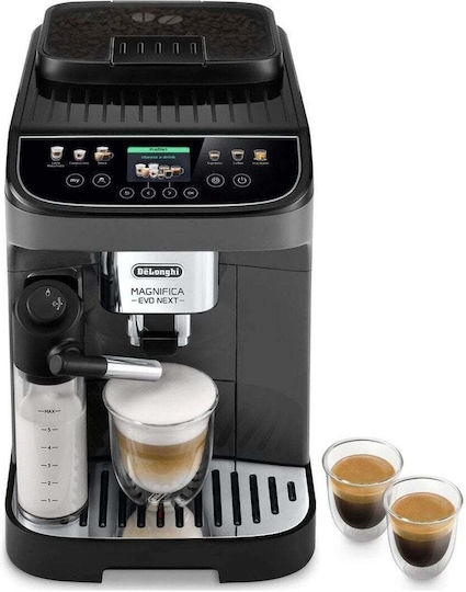De'Longhi Magnifica Evo Next Αυτόματη Μηχανή Espresso 1450W Πίεσης 15bar για Cappuccino Μαύρη ECAM310.60.GB