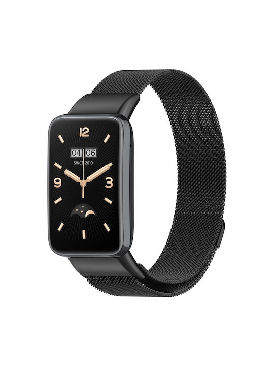 Metallisches Milanese Armband Xiaomi Mi Band 7 Pro Schwarz