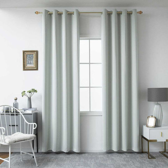Beauty Home Κουρτίνα Συσκότισης με Τρουκς Art 8400 Γκρι 140x270εκ.